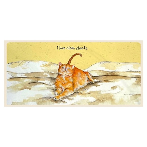 Clean Sheets Cat Greeting Card - Picture 3 of 8